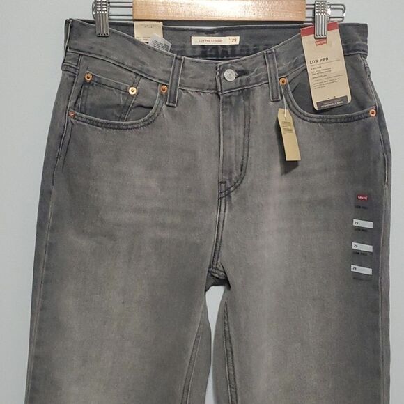 Levi’s nwt low pro straight size 29 grey jeans women’s 100% co… - Picture 3 of 16